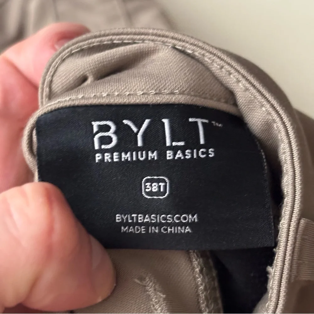 BYLT Basics Everyday Pant 2.0 Men’s Size 38x33 Tall Taupe Straight Leg